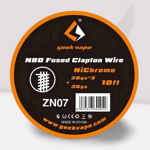 Bobine de fil N80 Fused Clapton Wire 26*3 + 36 - Geek Vape